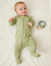 Sage Baby Long Sleeve Bamboo Romper Boody