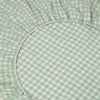 Sage Green Gingham Linen Blend Fitted Sheet Piglet