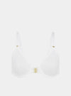 Sakura Front-Close Recycled-Lace Underwired Bra - Glacier White Peachaus