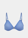 Sakura Front-Close Recycled-Lace Underwired Bra - Mountain Blue Peachaus