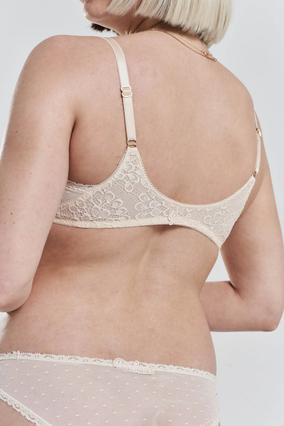 Sakura Front-Close Recycled-Lace Underwired Bra - Shoreline Peach Peachaus