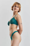 Sakura Front-Close Recycled-Lace Underwired Bra - Stormcloud Green Peachaus