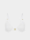 Sakura Front-Close Recycled-Lace Underwired Bra - Glacier White