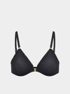 Sakura Front-Close Recycled-Lace Underwired Bra - Volcanic Black