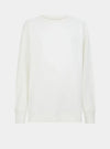 Salix Blossom-Embroidered Ethical-Cotton Sweatshirt - Moonlight White Peachaus