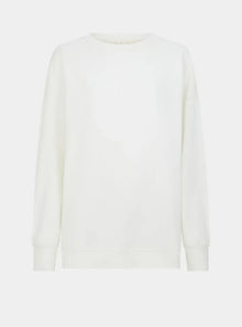  Salix Blossom-Embroidered Ethical-Cotton Sweatshirt - Moonlight White Peachaus