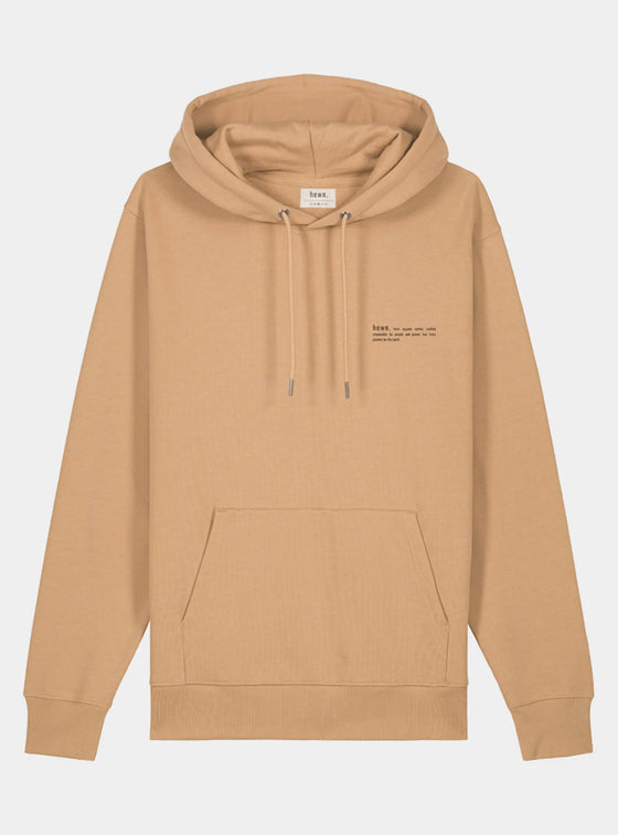 Sand Mens Organic Cotton Relaxed-Fit Hoodie hewn.