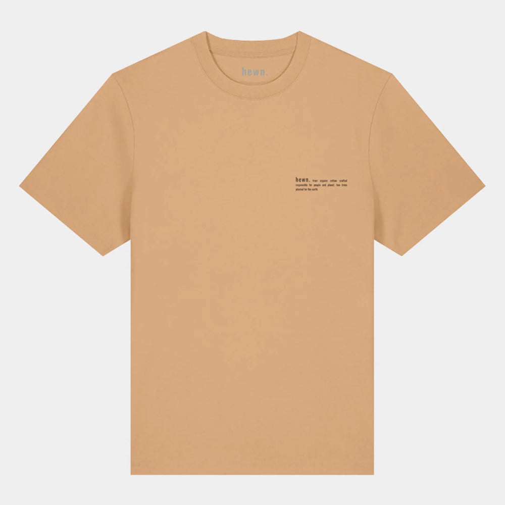 Sand Mens Organic Cotton Relaxed-Fit T-Shirt hewn.