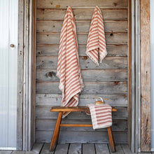  Sand Shell Pembroke Stripe Cotton Towels Piglet