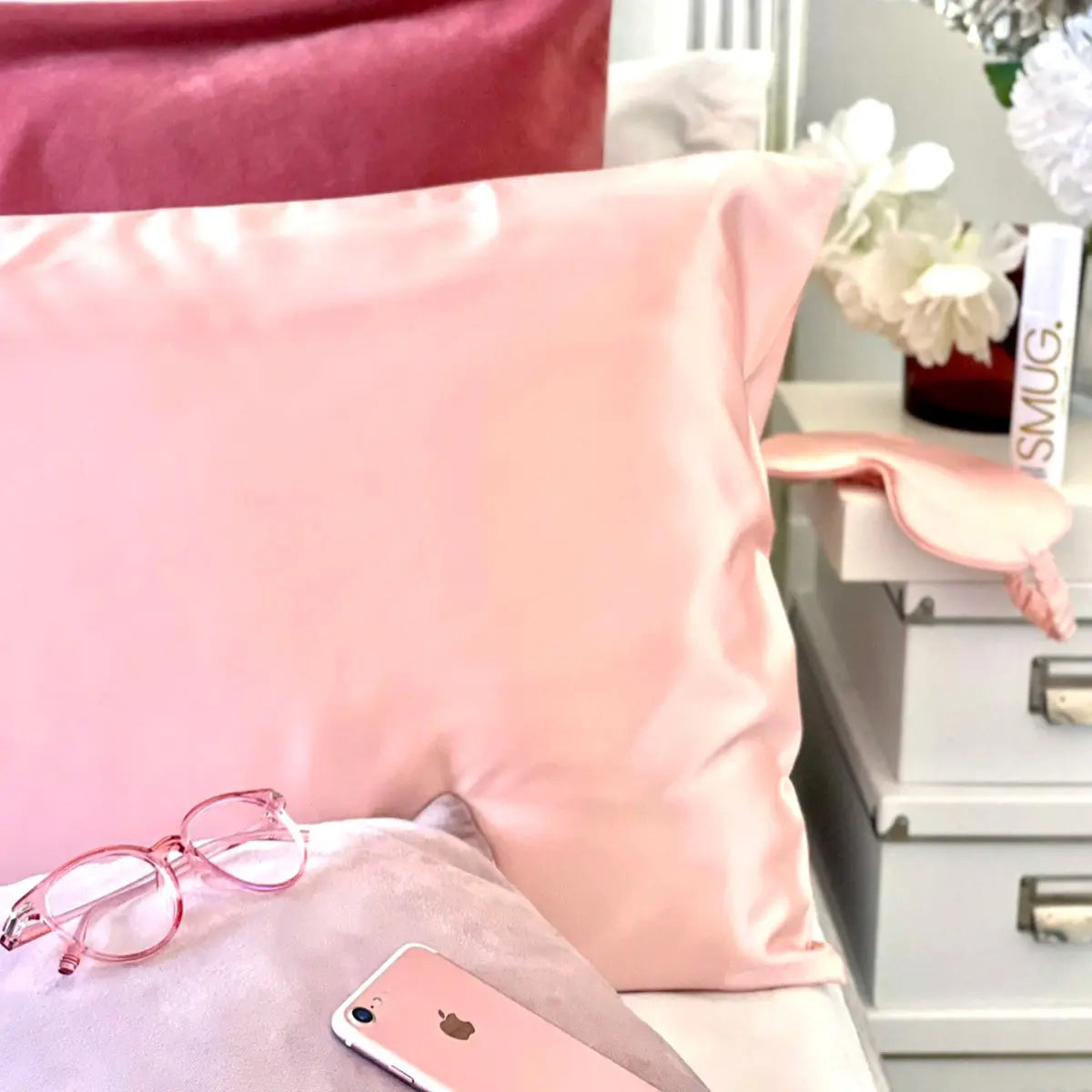 Satin Pillowcase - Pink SMUG