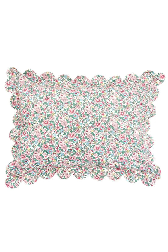 Scallop Edge Pillowcase Made With Liberty Fabric BETSY CANDY FLOSS Coco & Wolf