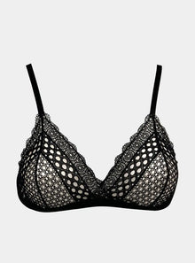  Sci-Fi Lace Triangle Black Bralette NOKAYA