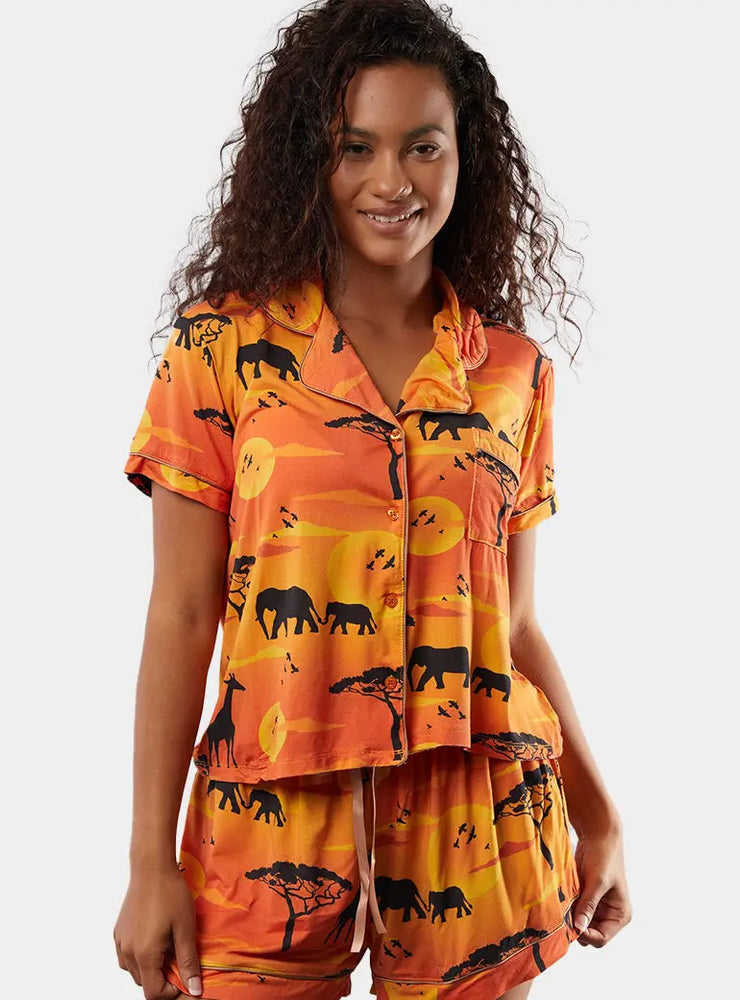 Serengeti Pyjama Short Set Cosy Collective