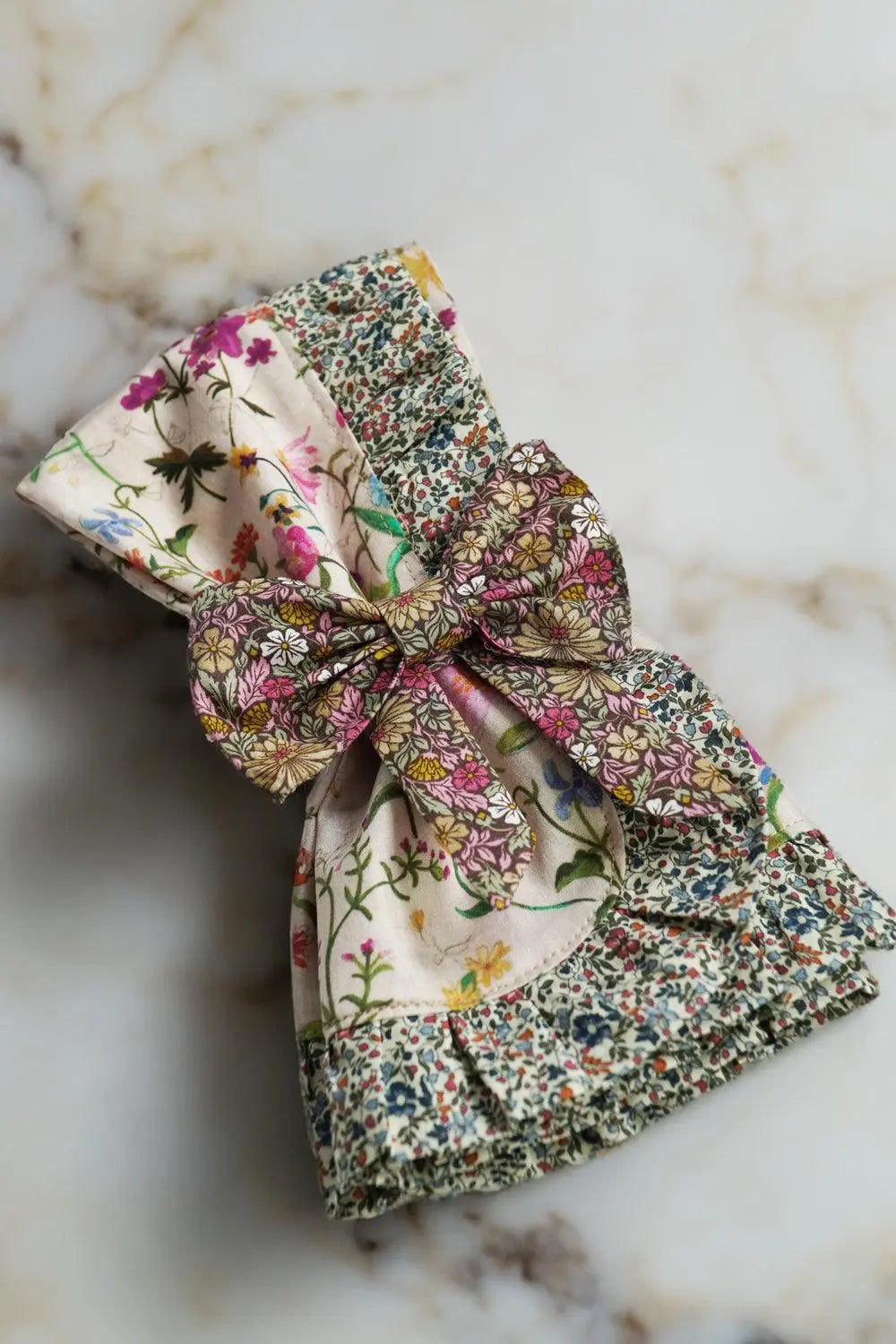 Set of 4 Napkin Ring Bows Made With Liberty Fabric MOON FLOWER Coco & Wolf