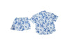 Short Sleeve Pyjamas - St Ignacio - White/Blue AMOKA DALO