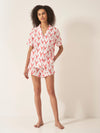 Red Lobster Women's Short Sleeve Organic Cotton Pyjama Short Set
