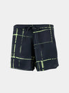 Silk Black Check Dreamscape Shorts NOKAYA