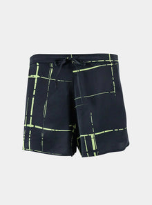  Silk Black Check Dreamscape Shorts NOKAYA