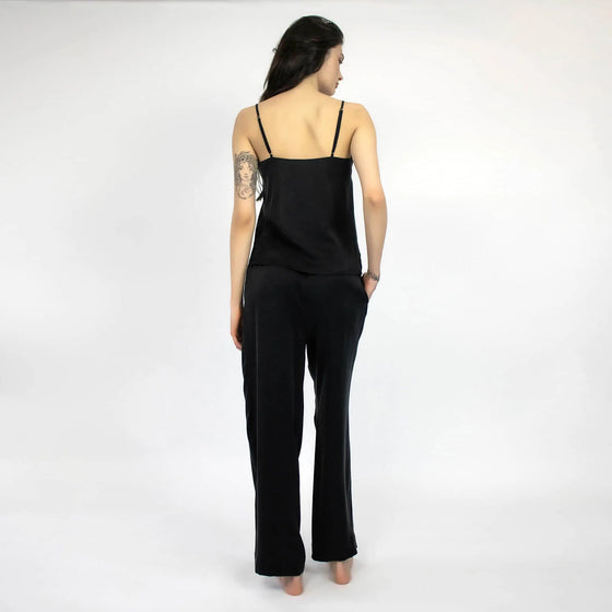 Silk Dreamscape Black Camisole NOKAYA