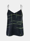 Silk Dreamscape Black Check Camisole NOKAYA