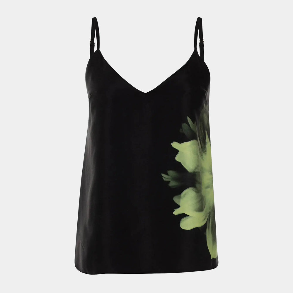 Silk Dreamscape Black Flower Camisole NOKAYA