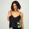 Silk Dreamscape Black Flower Camisole NOKAYA