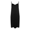 Silk Dreamscape Long Slip Black Dress NOKAYA