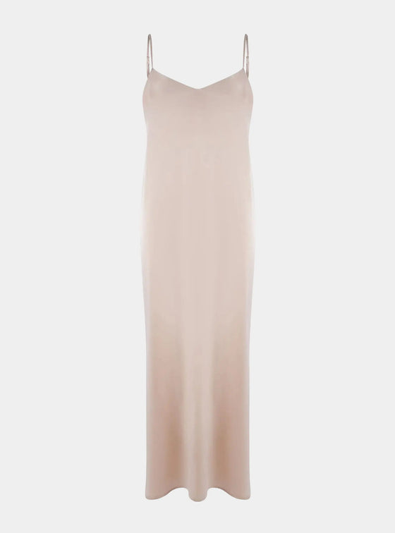 Silk Dreamscape Long Slip Transcendent Pink Dress NOKAYA