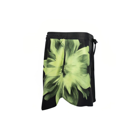 Silk Dreamscape Shorts Black Flower NOKAYA