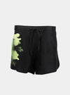 Silk Dreamscape Shorts Black Flower NOKAYA