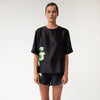 Silk Dreamscape T-Shirt Black Flowers NOKAYA