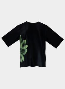  Silk Dreamscape T-Shirt Black Flowers