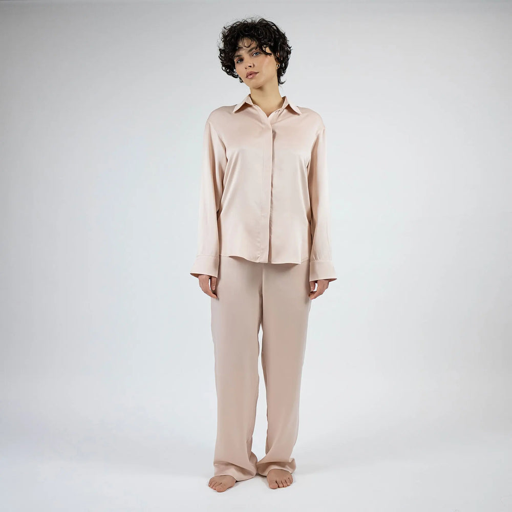 Silk Dreamscape Transcendent Pink Shirt NOKAYA