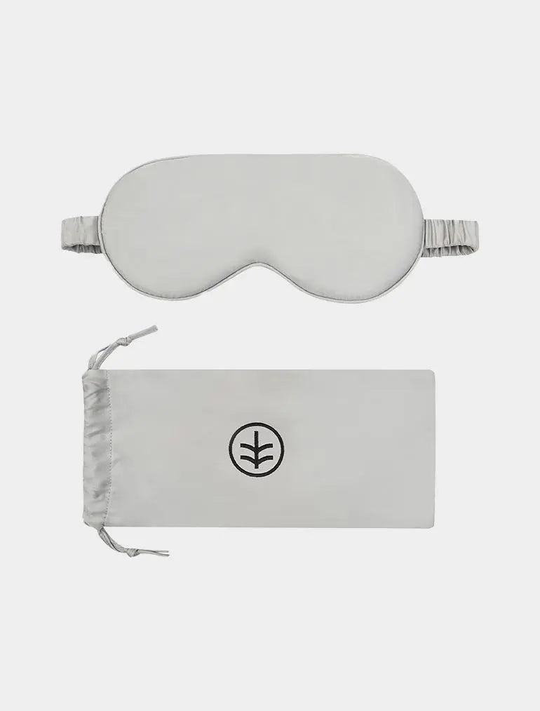 Silk Eye Mask Sleep in Grey (Eucalyptus Silk) Ethical Bedding