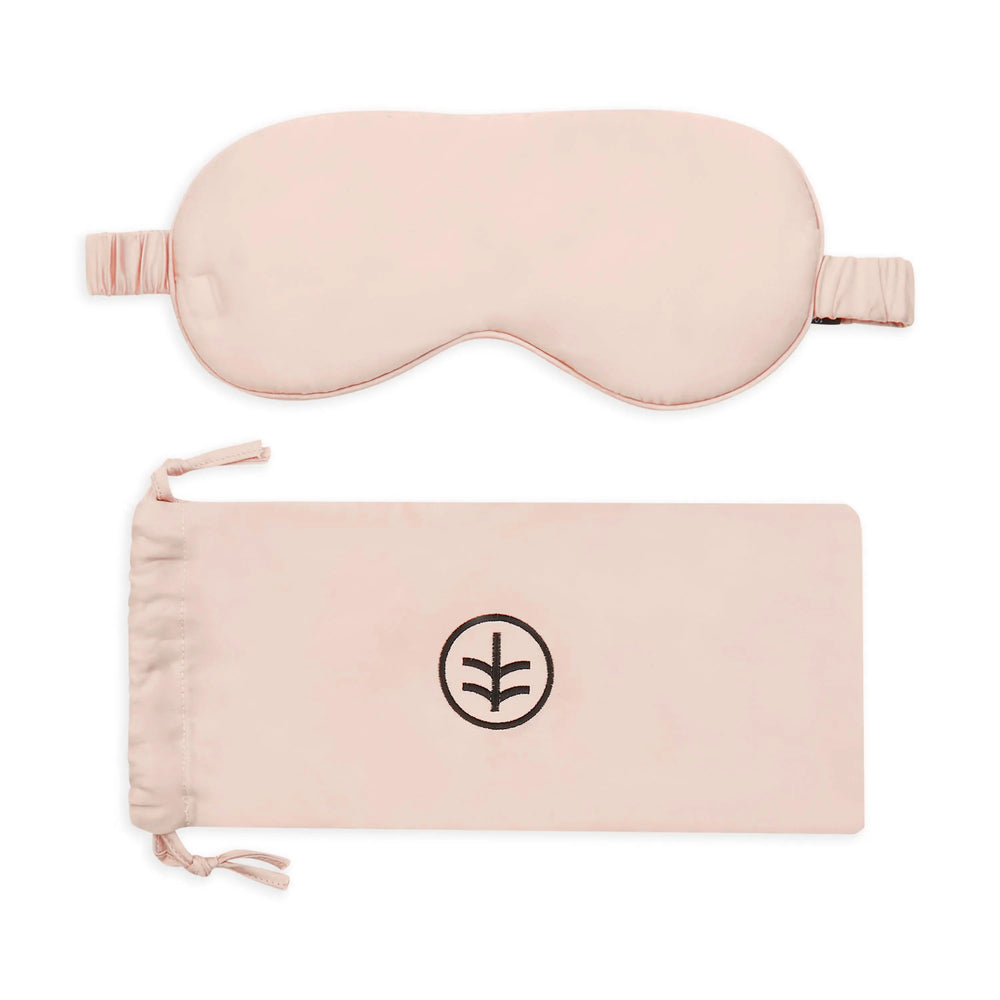 Silk Eye Mask Sleep in Rose (Eucalyptus Silk) Ethical Bedding