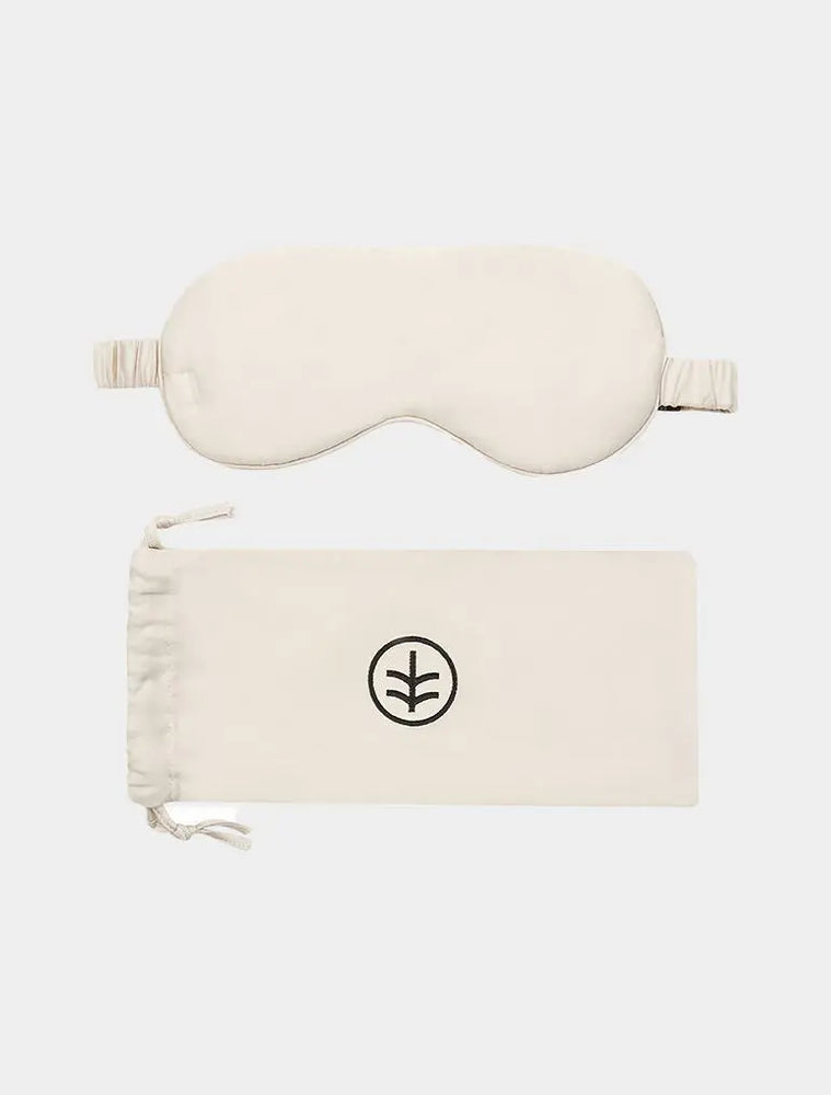 Silk Eye Mask Sleep in Wheat (Eucalyptus Silk) Ethical Bedding