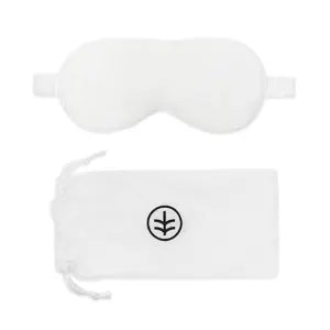 Silk Eye Mask Sleep in White (Eucalyptus Silk) Ethical Bedding