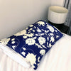 Silk Pillowcase - Navy With Carpet Flower Pattern Long Studio Design