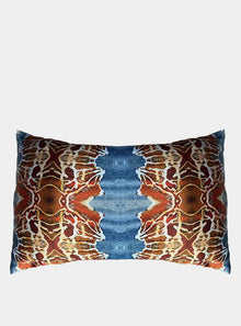  Silk Pillowcase - Orange and Blue Long Studio Design