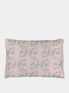 Silk Pillowcase - Pink With Fibonacci Turquoise Flowers Long Studio Design