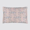 Silk Pillowcase - Pink With Fibonacci Turquoise Flowers Long Studio Design