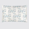 Silk Pillowcase - White With Fibonacci Turquoise Flowers Long Studio Design