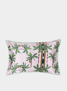  Silk Pillowcase / "Pink Palm"