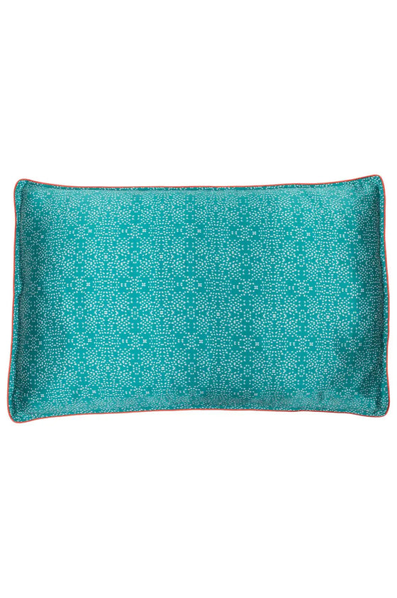 Silk Pillowcase / "Teal Stars" Jessica Russell Flint