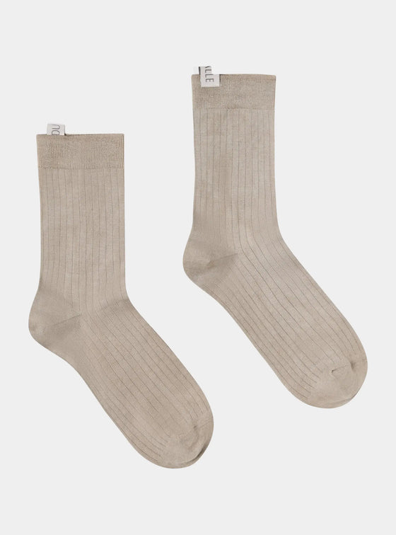 Silk Ribbed Socks Dualle