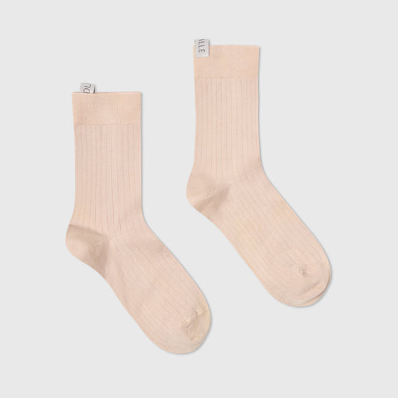 Silk Ribbed Socks