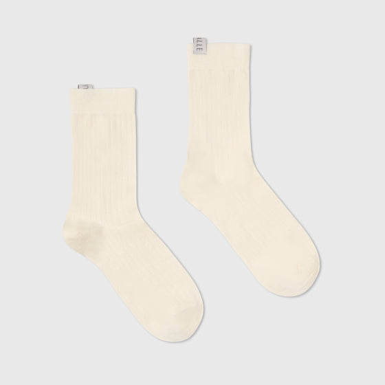 Silk Ribbed Socks