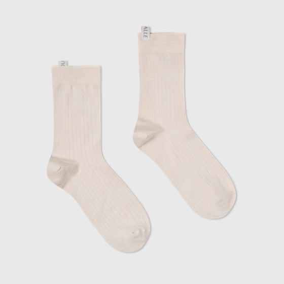 Silk Ribbed Socks