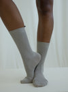 Silk Ribbed Socks