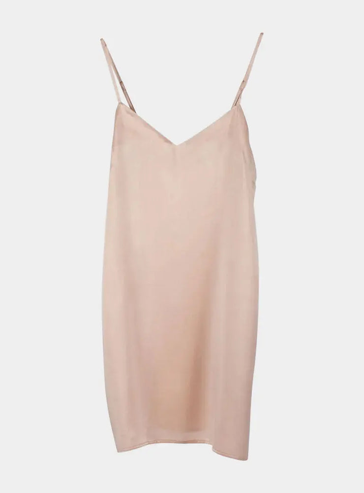 Silk Transcendent Pink Dreamscape Slip Dress NOKAYA